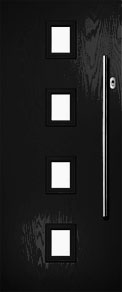 Black 4 Top Composite Door