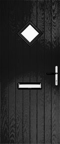 Black Cottage Diamond Composite Door