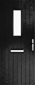 Black Cottage Short Composite Door