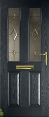 Black composite front door