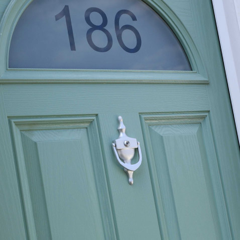 Close up of a composite door in Rotherham