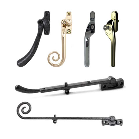Double glazing window handles and stays
