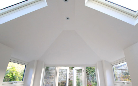 Solid conservatory roof