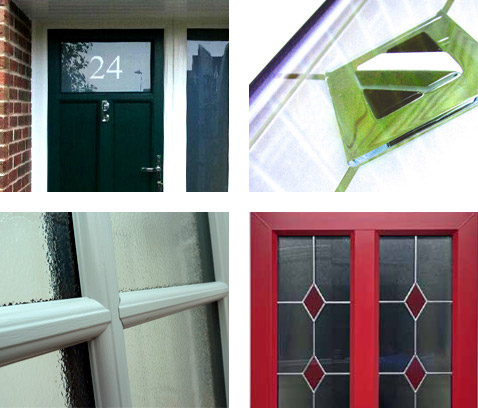Examples of the different types of uPVC front door glazing