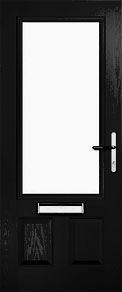 Black 3 Quarter Glazed Composite Door